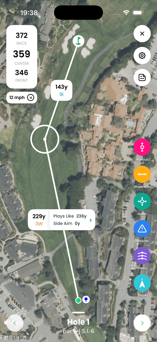 GPS Course Map - Overlay Off